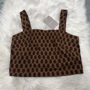 Everlane Brown and Black Crop Top